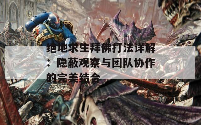 绝地求生拜佛打法详解：隐蔽观察与团队协作的完美结合