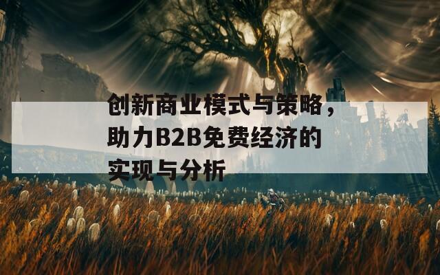 创新商业模式与策略，助力B2B免费经济的实现与分析