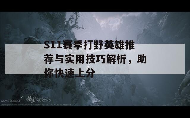 S11赛季打野英雄推荐与实用技巧解析，助你快速上分