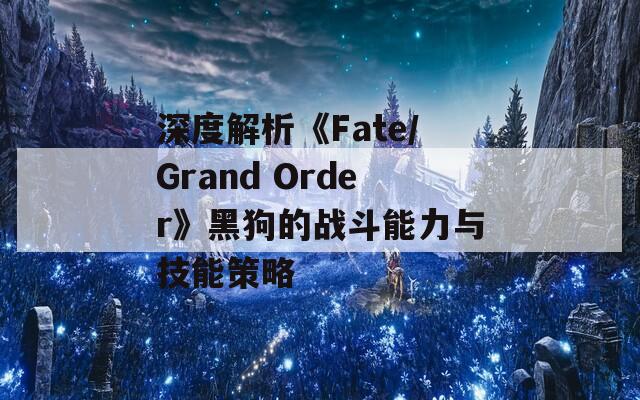 深度解析《Fate/Grand Order》黑狗的战斗能力与技能策略