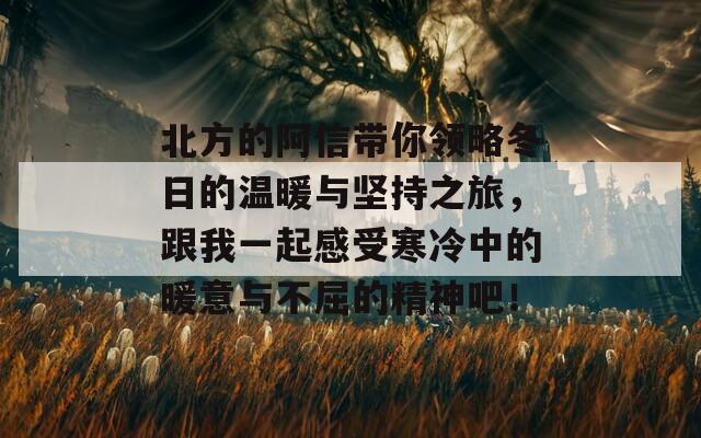 北方的阿信带你领略冬日的温暖与坚持之旅，跟我一起感受寒冷中的暖意与不屈的精神吧！