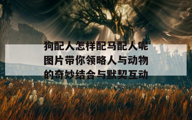 狗配人怎样配马配人呢图片带你领略人与动物的奇妙结合与默契互动