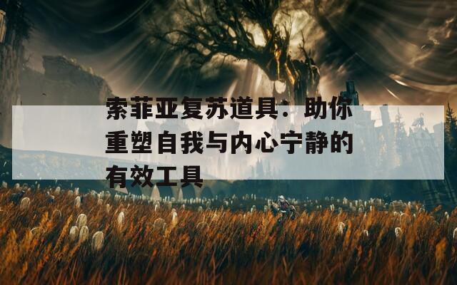 索菲亚复苏道具：助你重塑自我与内心宁静的有效工具