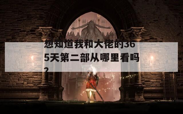 想知道我和大佬的365天第二部从哪里看吗？