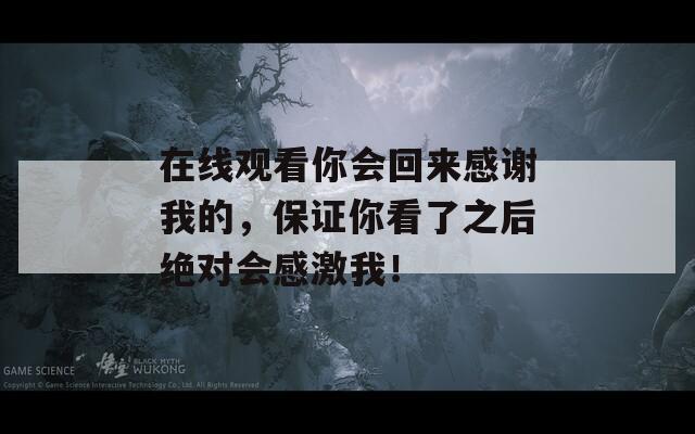 在线观看你会回来感谢我的，保证你看了之后绝对会感激我！