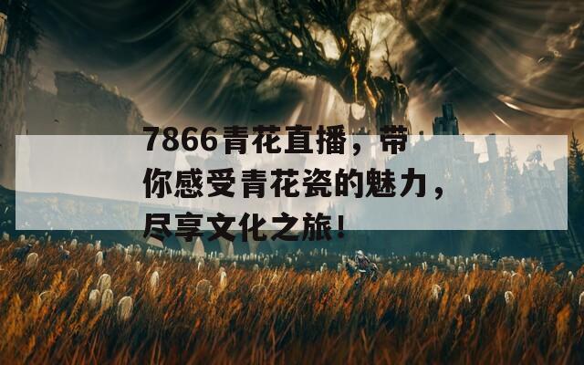 7866青花直播，带你感受青花瓷的魅力，尽享文化之旅！