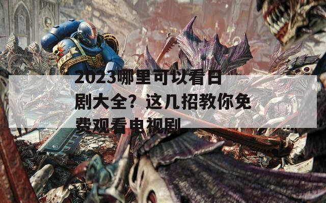 2023哪里可以看日剧大全？这几招教你免费观看电视剧