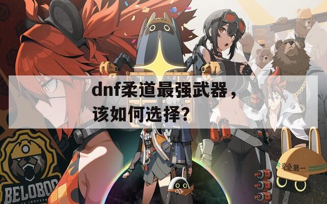 dnf柔道最强武器，该如何选择？