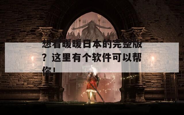 想看暖暖日本的完整版？这里有个软件可以帮你！