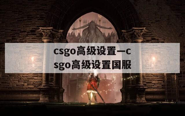 csgo高级设置—csgo高级设置国服
