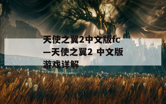 天使之翼2中文版fc—天使之翼2 中文版游戏详解